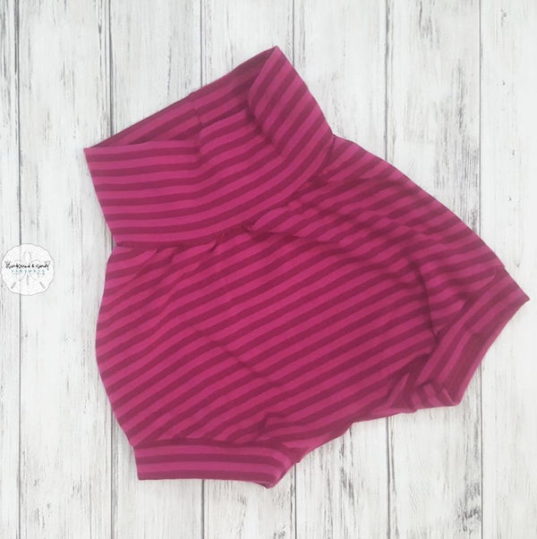 Orchid Stripe Grow With Me Cuff Shorties Ready To Ship