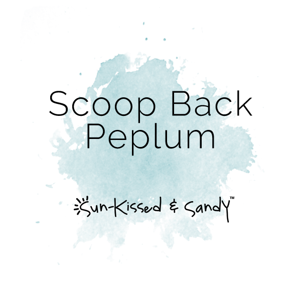 Scoop Back Peplum Styles & Size Charts