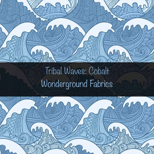 Cobalt Blue Tribal Waves Grow With Me Loones Reserved Listing
