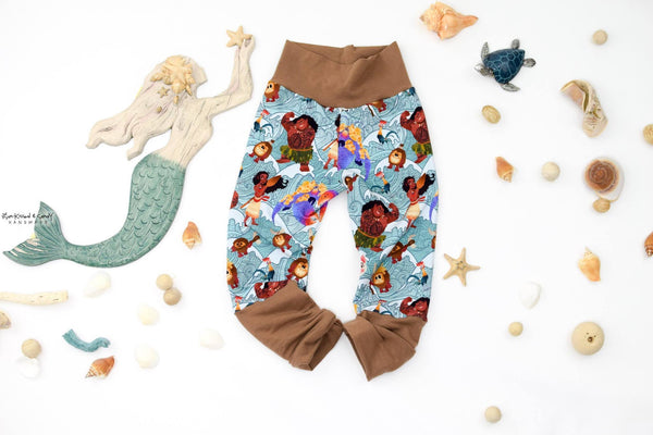 Tribal Moana + Brown Forever Fit Grow With Me Joggers - Rts Ready To Ship