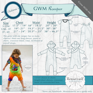 Grow-With-Me Romper Styles & Size Charts