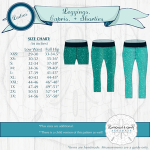 Clothing - Pre-Order Fabric Deposit Teen Or Adult Leggings Capris