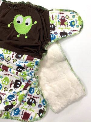 Little Green Ooga Monster Os Ai2 Rts Diapers & Trainers